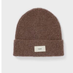 Vuori Brown Ribbed Folded Cuff Beanie NWT